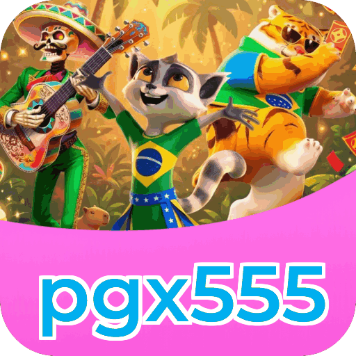 Interface do aplicativo pgx555 mostrando jogos disponíveis no iOS e Android